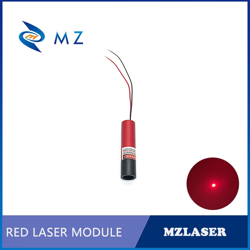 Red Dot เลเซอร์ไดโอดโมดูลขนาดกะทัดรัด Mini ปรับโฟกัส D12mm 660nm 100 mw 3 V 5 V 12 V 24 V Spot Laser เกรดอุตสาหกรรมเครื่อง