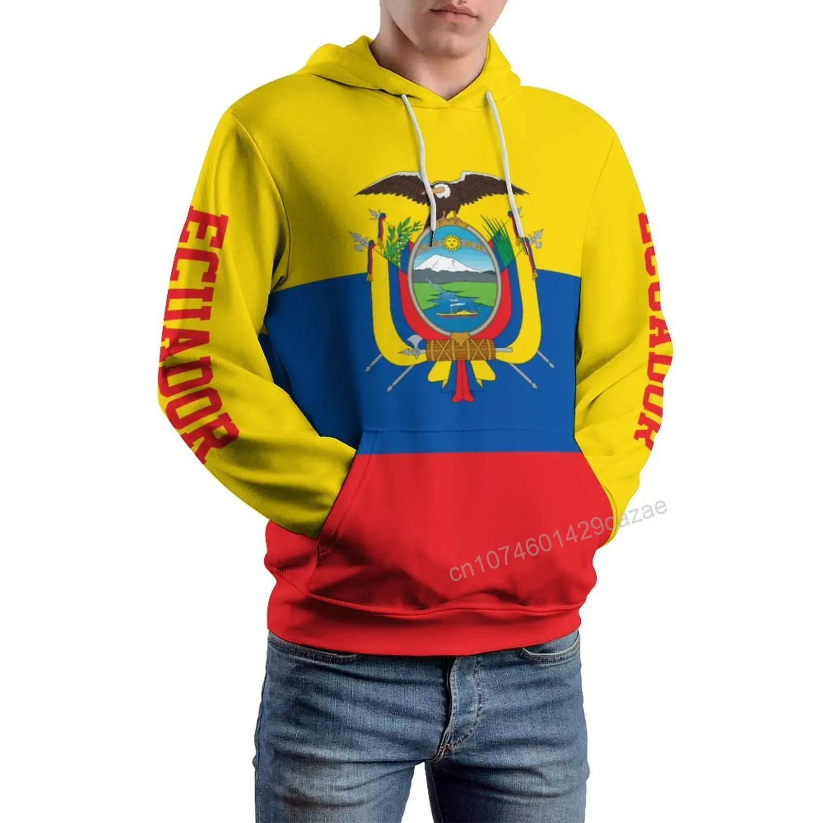 

Ecuador Country Flag 3D Hoodie Polyester Cool Men Women Harajuku Sweatshirt Unisex Casual Pullover Hoodies