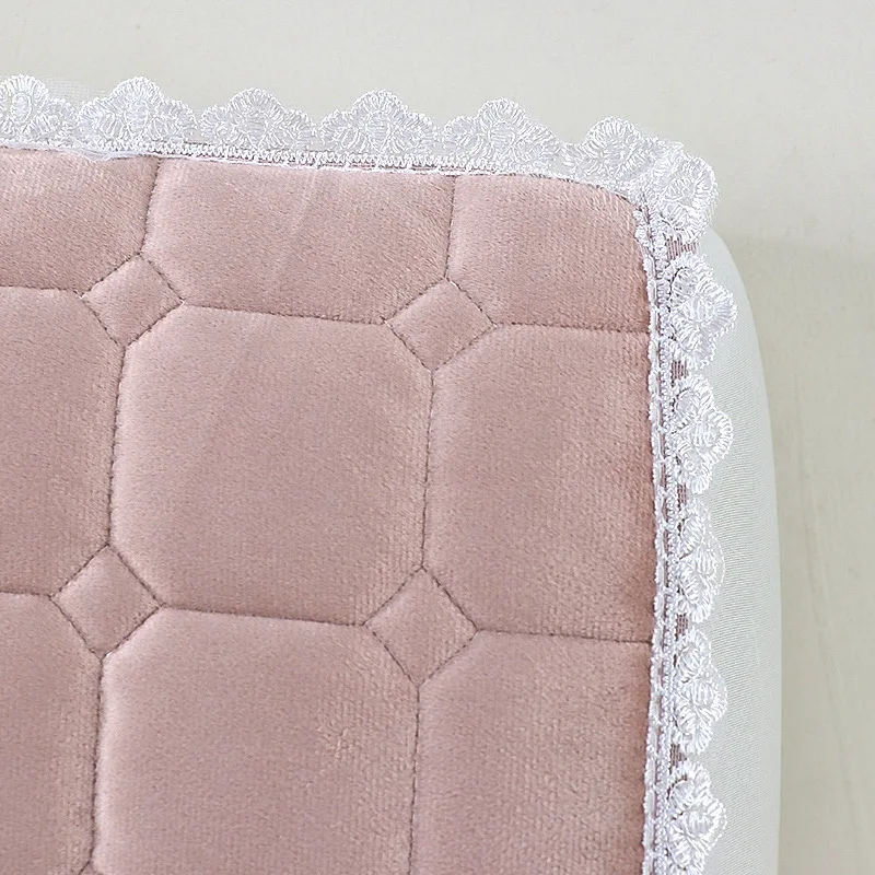 Quilted Thick Bedhead Cover All-inclusive Headboard Cover Soft Velvet Bed Head Cover Bedroom Backrest Dust Protector Home Decor