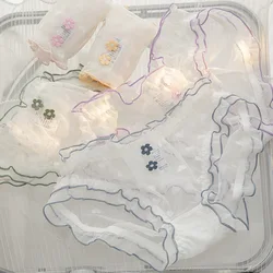 new girls underwear 6pc/lot lace nylon middle waist briefs young girl panties Teenagers wholesales student summer