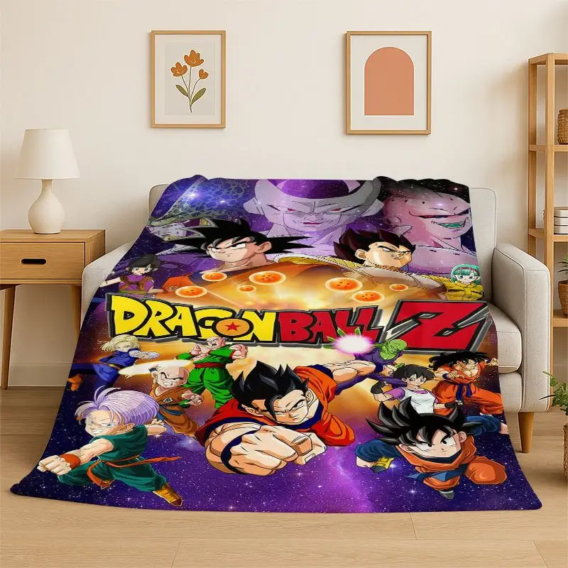 Retro Anime D-Dragon Ball Cartoon Game Soft Flannel Throw Blanket,Cozy Blanket for Bed,Couch,Sofa,Bedroom,Living Room,Travel,kid