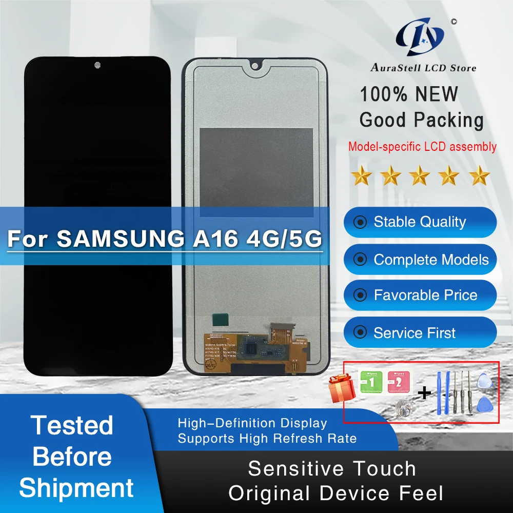67インチ-サムスン-galaxy-a16-4g-5g-lcd-tftディスプレイモジュール-タッチスクリーンパネルデジタイザーアセンブリ-a165-a165f-a165m-lcdスクリーン部品