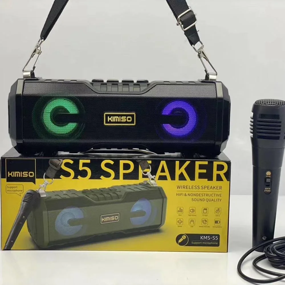 

3 Inch Outdoor Portable Speaker DJ Speaker System Subwoofer Sound Box With LED Light KIMISO KM-S5 Wireless Tooth Speaker