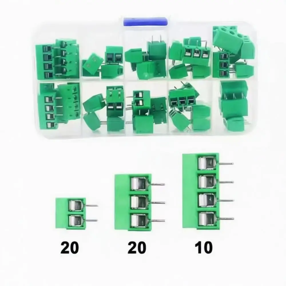 For Haisenda 5.0mm Pitch KF301 Terminal Block Connector Set Wiring Module Spliceable PCB Board Plug Electric DIY Project Kit
