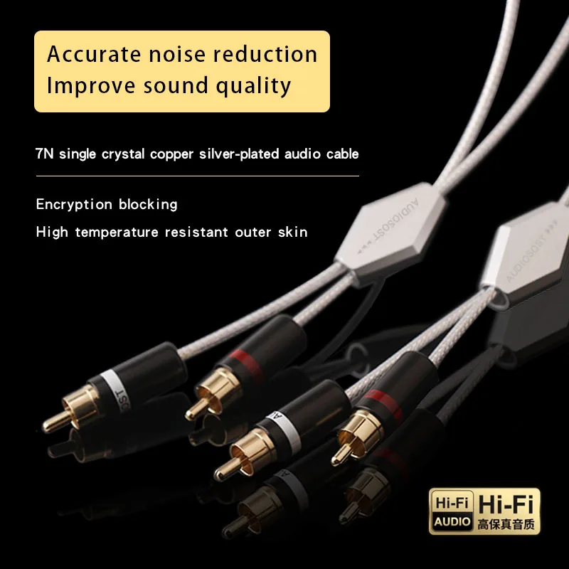 

Высококачественный кабель RCA, высококачественный высококачественный кабель с зашифрованным экраном, кабель от 2rca до 2rca, сигнальный кабель с головкой лотоса