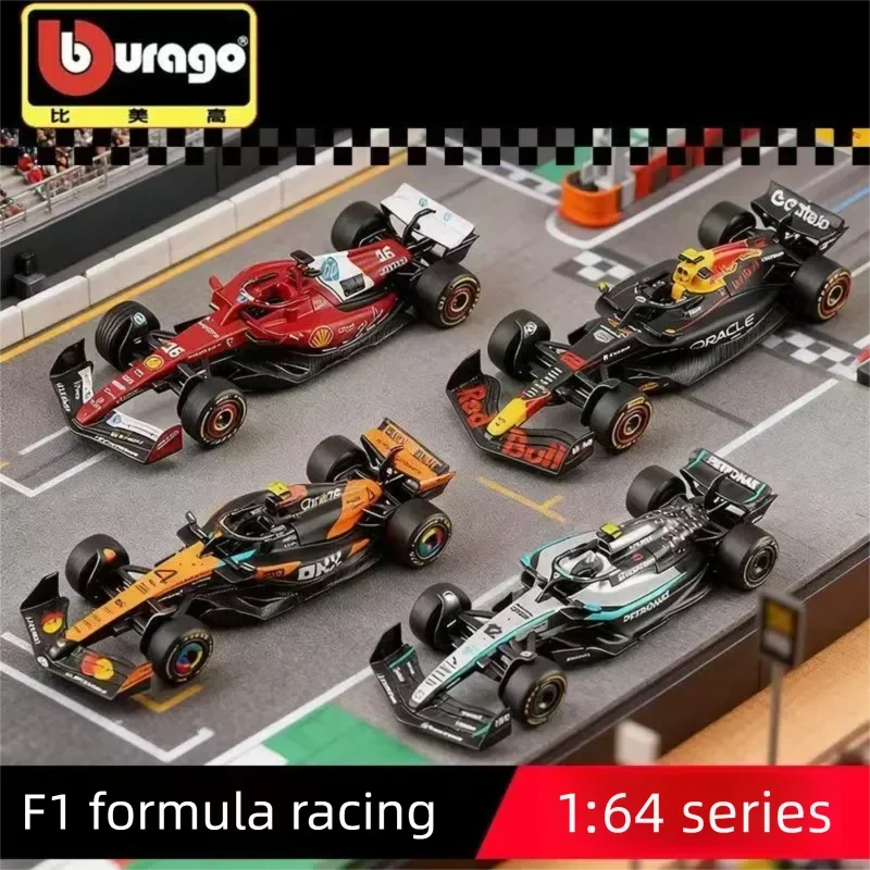 Bburago New Arrival 1:64 F1 Formula Racing Car Model Red Bull RB21 Ferrari Mercedes McLaren Team Collectible Gift