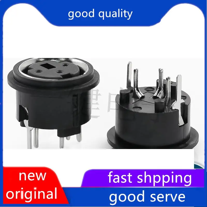10pcs original new MDC-3-04 large keyboard plug S terminal 5 pin 3 pin three core DIN socket female