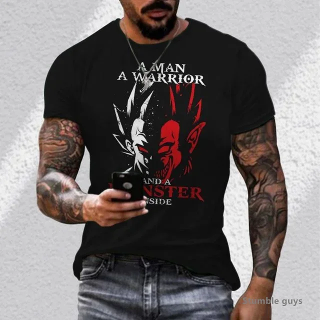 Herren Quick Dry Anime Dragon Ball T-Shirt Sommer Gym Goku Tops Kakarot Vegeta