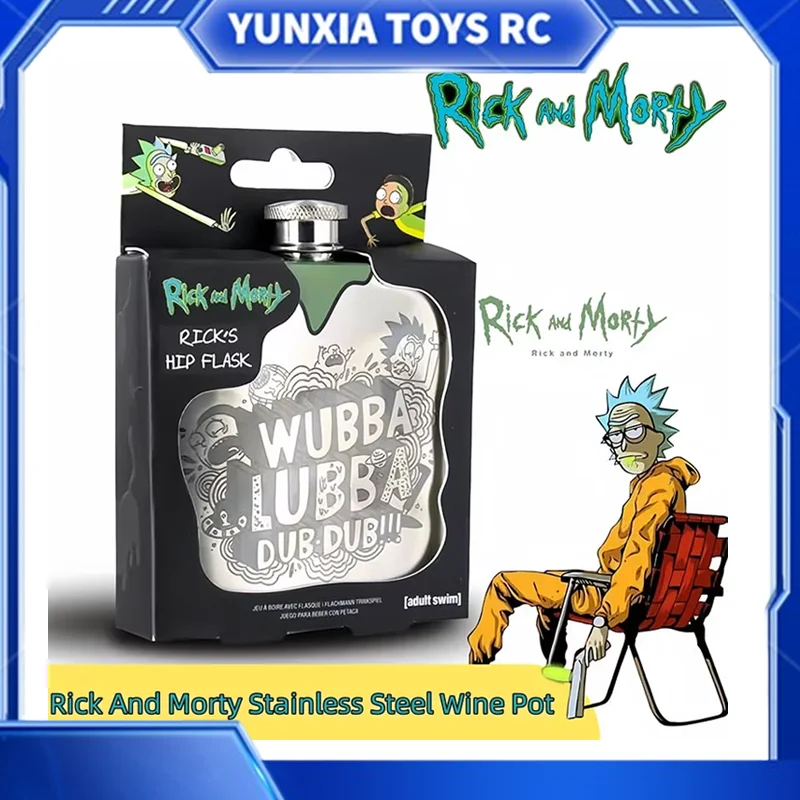 Rick And Morty Portable Wine Jug Anime Peripheral Stainless Steel Metal Wine Pot Collect Gifts