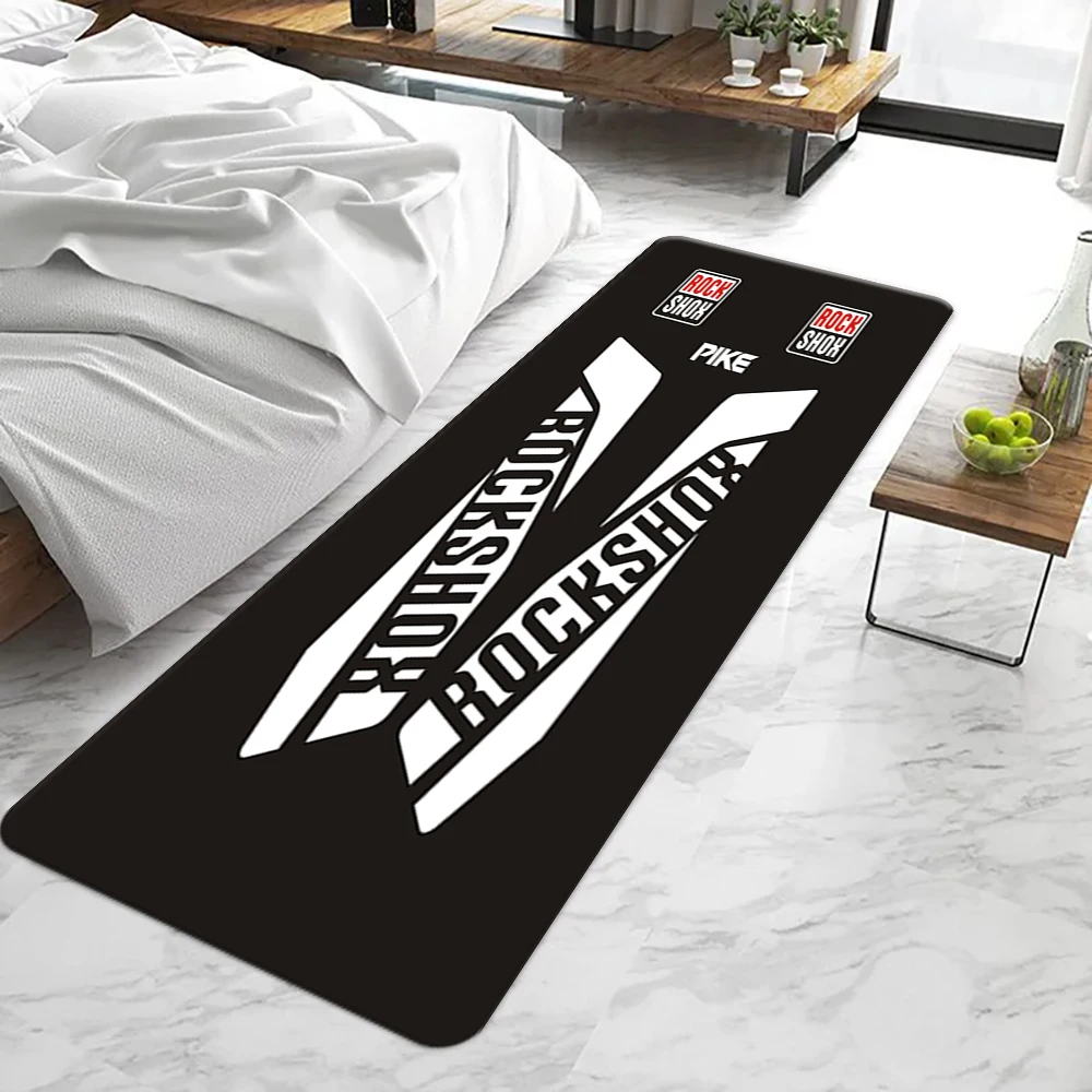 

R-Rock-Shox Mountain Bike Floor Mat Graphic Printed Flannel Doormats for Bathroom Kitchen Entrance Carpet Home Decor Rug