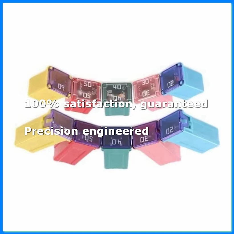 30pcs Box 20A-60A PAL Fuse Mini Copper Long Female Fuse Fuse Kit Mini Square Fuse,Car Fuse Combination Set-FS