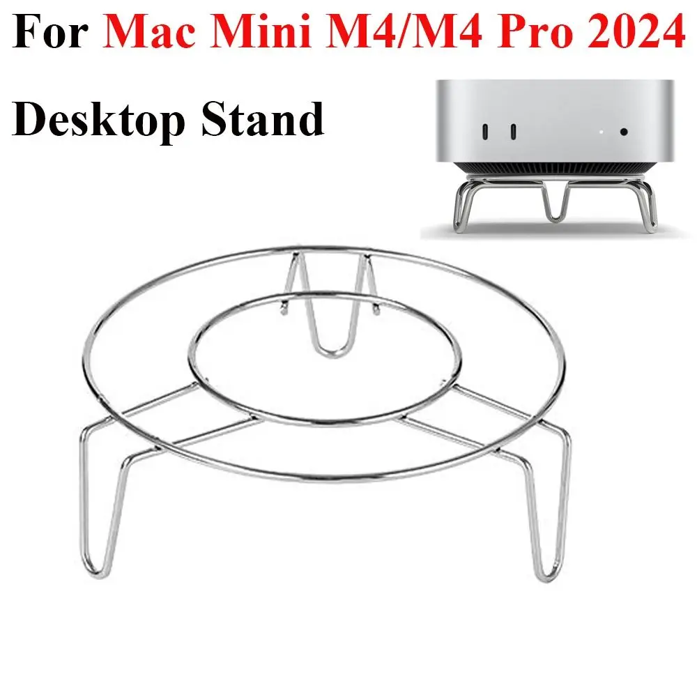 High Quality Stainless Desktop Computer Stand Heat Dissipation Heightening Host Bracket Cooling Base for Mac Mini M4/M4 Pro 2024