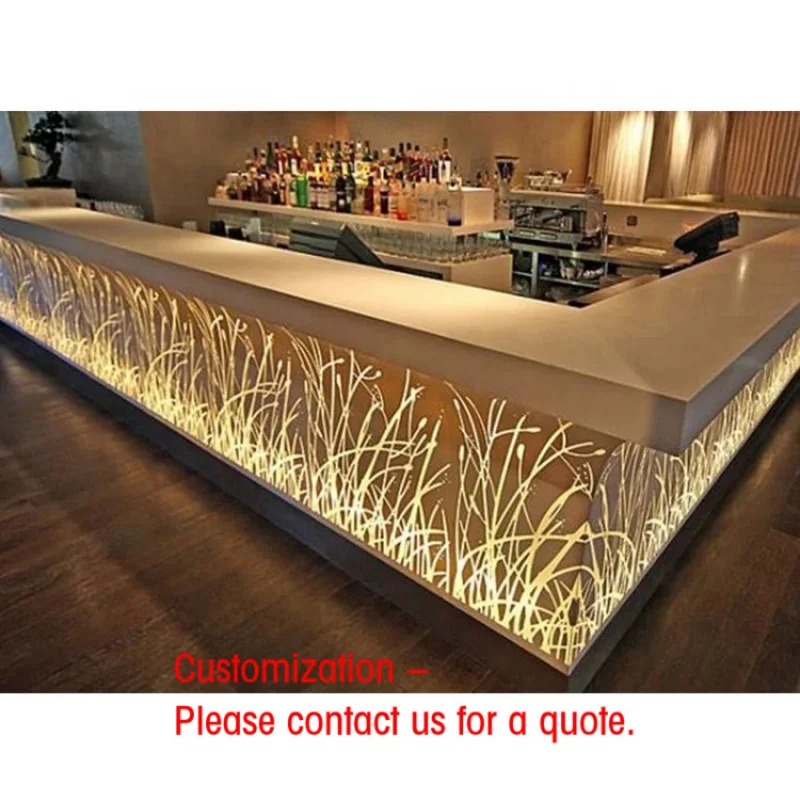 

custom.Led Luxury Personalized High End Retro Counter Commercial Industrial Music Restaurant Bar Cashier Billiard Cafe Reception