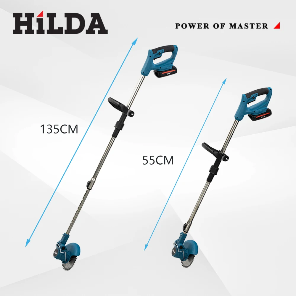 HILDA 1500W Foldable Handheld Mower with Adjustable Length Electric Folding Mower Suitable for Lawn