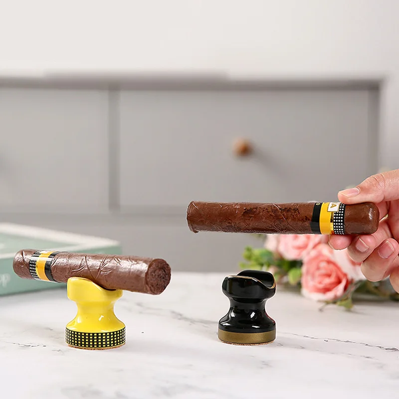 

1PC Ceramic Non-slip Cigar Holder Portable Display Creative Design Cigar Holder Cigar Display Holder Accessories
