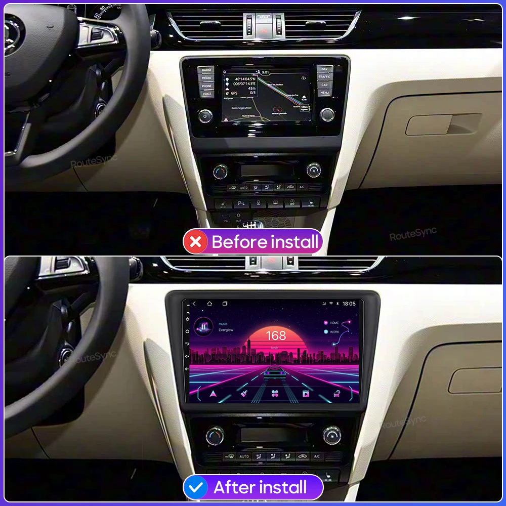 Android 15 For VW Skoda Rapid 2013 - 2019 Car Multimedia Player Wireless Carplay Auto Radio Video Stereo Navigation GPS 2din BT