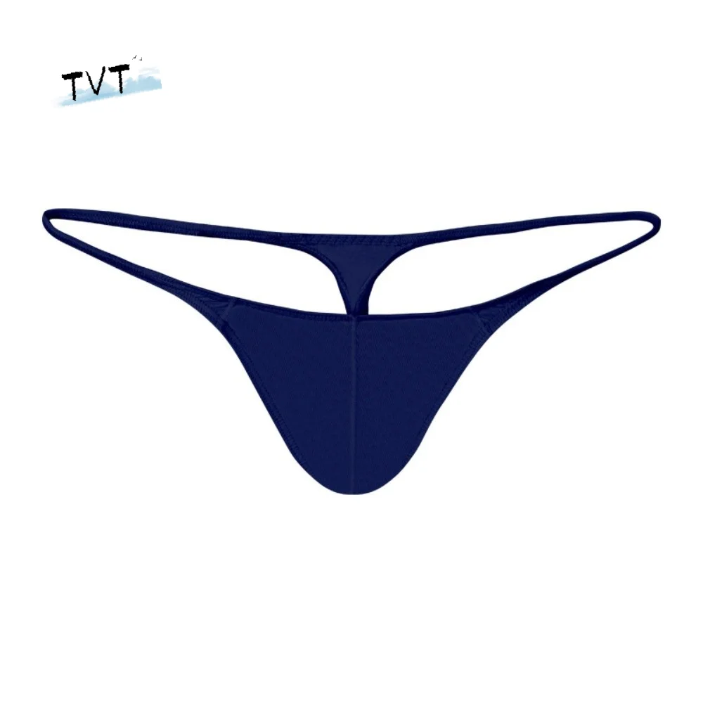 Soft Low Waist Men Ice Silk Thongs Underpants Thin Strap Men's Panties Underwear Solid Color Male Briefs Male
