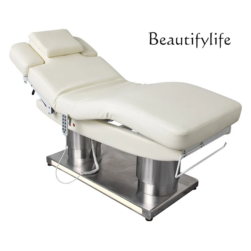 Intelligent heating liftable massage bed for electric beauty salon