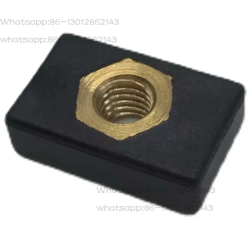 Kayak Track Slide Block, 10 Pack Narrow Rail Slider with Embedded Brass Nut, Universal T-Track Replacement Sliding Fitting