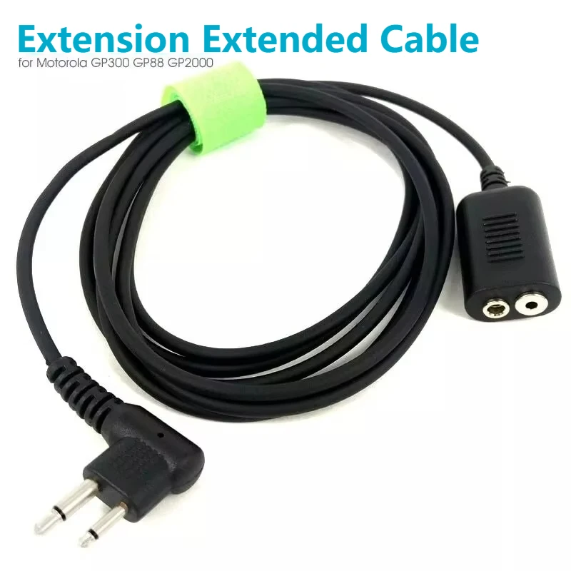 

2 м 2-контактный портативный радиоудлинительный кабель типа M, наушник, гарнитура, динамик, микрофон, удлинитель для Motorola GP300 GP88 GP2000