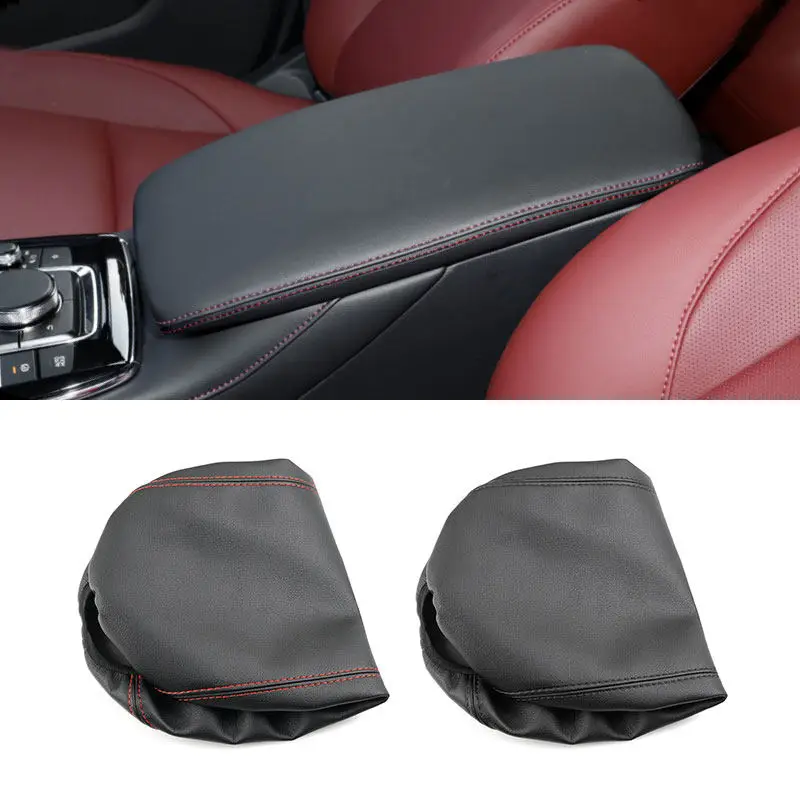 Microfiber Leather Car Styling Interior Center Control Armrest Box Cover Trim For Mazda CX-30 CX30 2020 2021