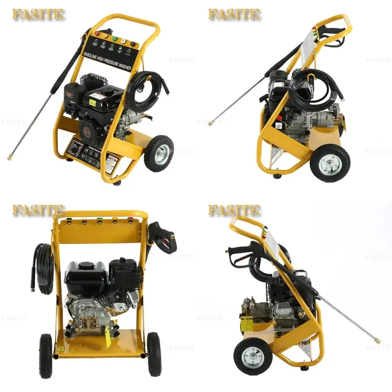 For  Aluminum Swash Plate Pump Cart 150bar High Pressure Cold Water Washer 9L Flow Car Washing Machine