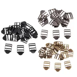 20Pcs Metal Webbing Ladder Lock Slider Buckle for 0.63