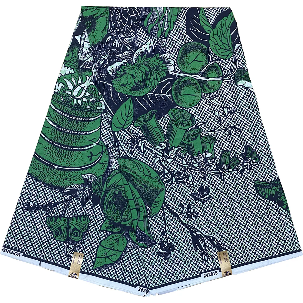 

6 Yards New Arrival African Ankara Double-Sided Printing Wax Fabric Traditional Craft Guaranteed Quality for Curtains Tablecloth