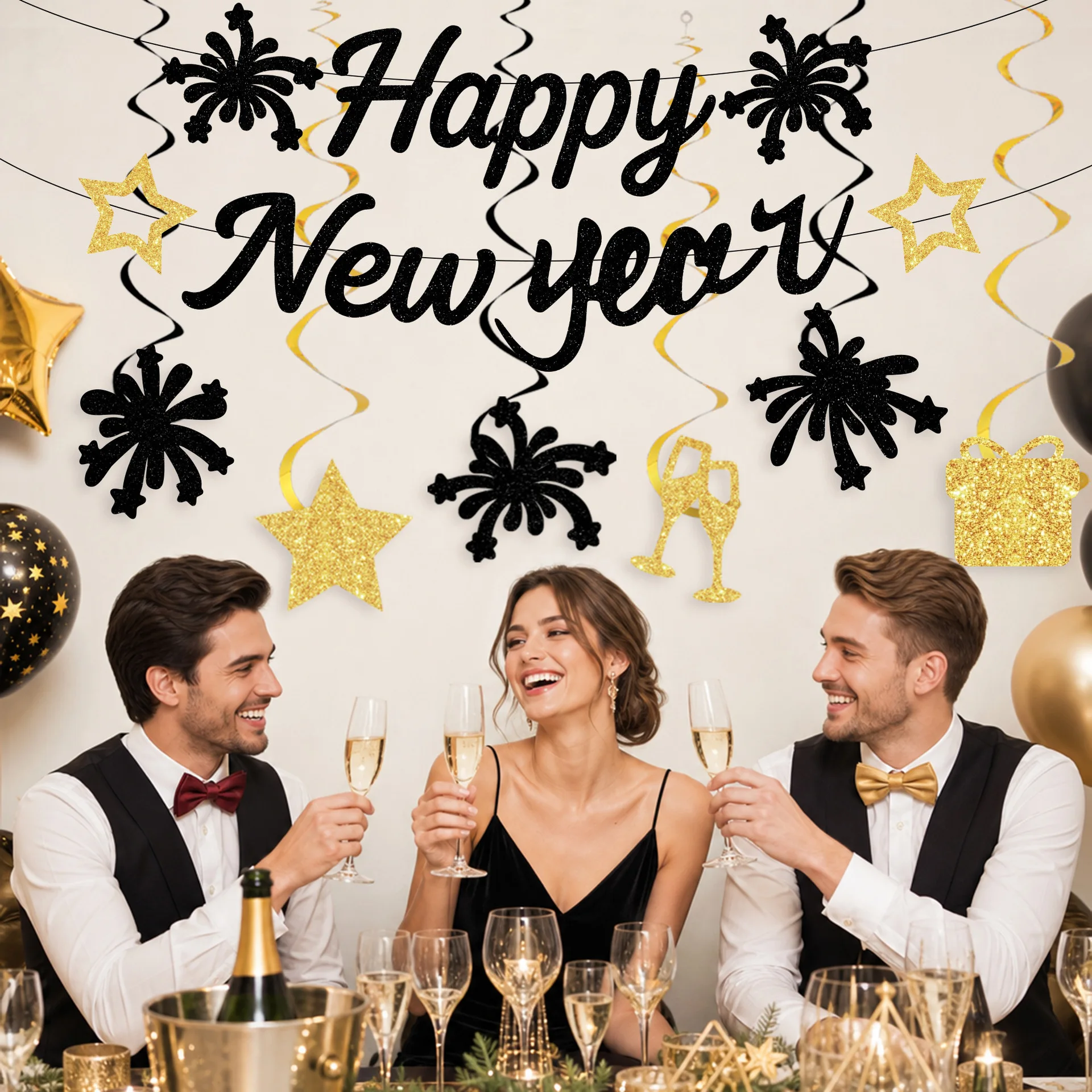 Gelukkig Nieuwjaar Gouden Foli - Party Banner Gold recensie en prijs