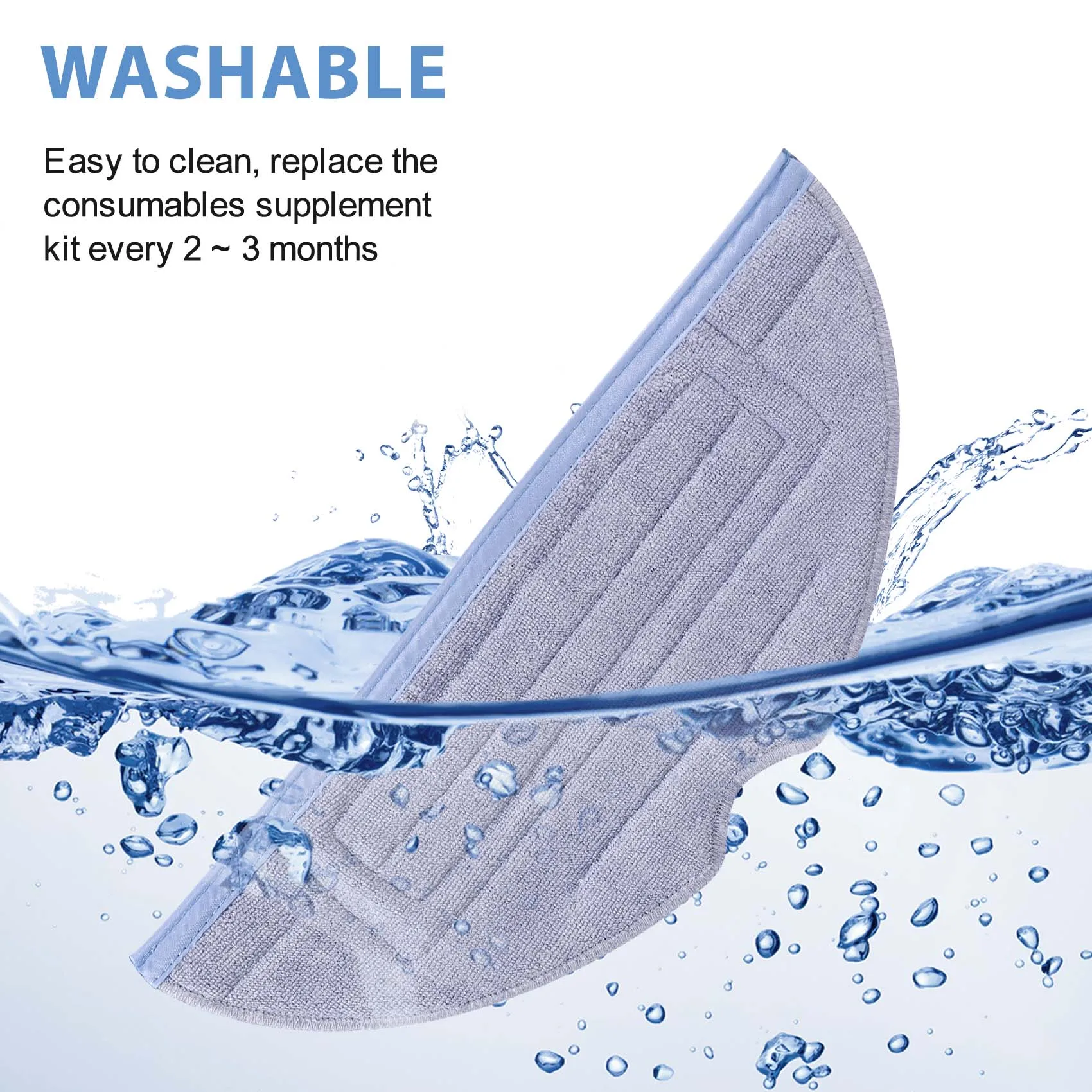 (A25M) 12 Pcs Mop Cloth for Xiaomi Roborock S7 S7+ S7 MaxV S7 MaxV Plus S7 MaxV Ultra Q7 Max+ Series Robot Vacuum Cleaner Parts