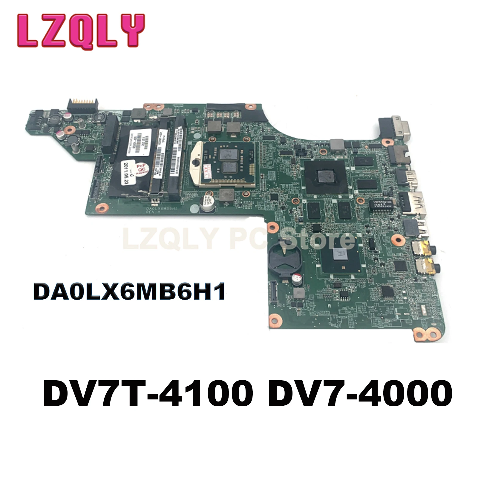 For HP Pavilion DV7T-4100 DV7-4000 605321-001 DA0LX6MB6H1 Laptop Motherboard HD5650 GPU DDR3 Main Board Full Test