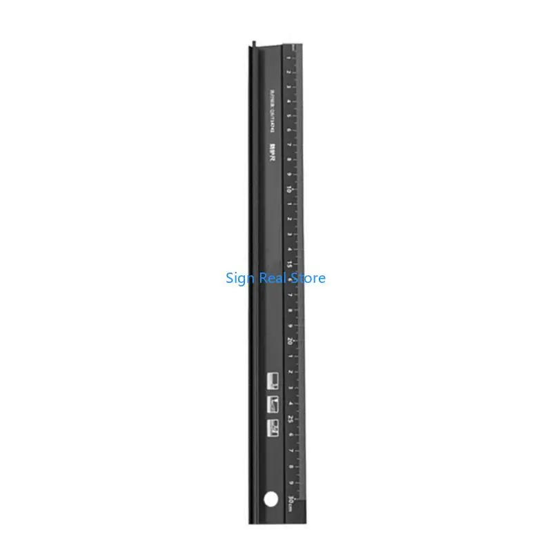 

Precisions Crafted Aluminum Straight Rule with Hand Protections Designs & Accurate Markings Ergonomic Metal Safe Rule 41XB