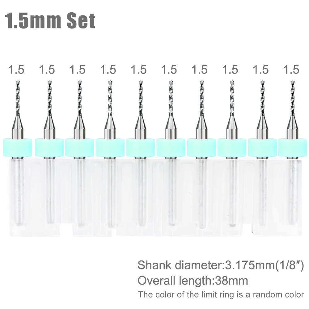 Mini Pcb Boor 10Pcs 0.1-1.2Mm Carbide Pistool Boor 1/8 ''Schacht Voor Pcb Gedrukt printplaat Boren Cutter