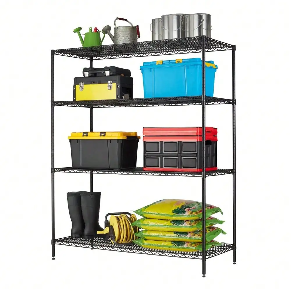 4 Shelf Heavy Duty Metal Muscle Rack Garage Shelving Storage 60