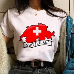 switzerland t shirt women graphic Y2K anime Tee girl anime clothing