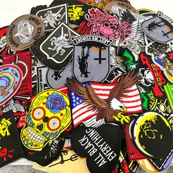 10/20/30/40/50PCS Punk Patch Mixed Random Embroidered Patches for Clothing Iron  On Patches On Clothes Sewing Jacket Sticker DIY