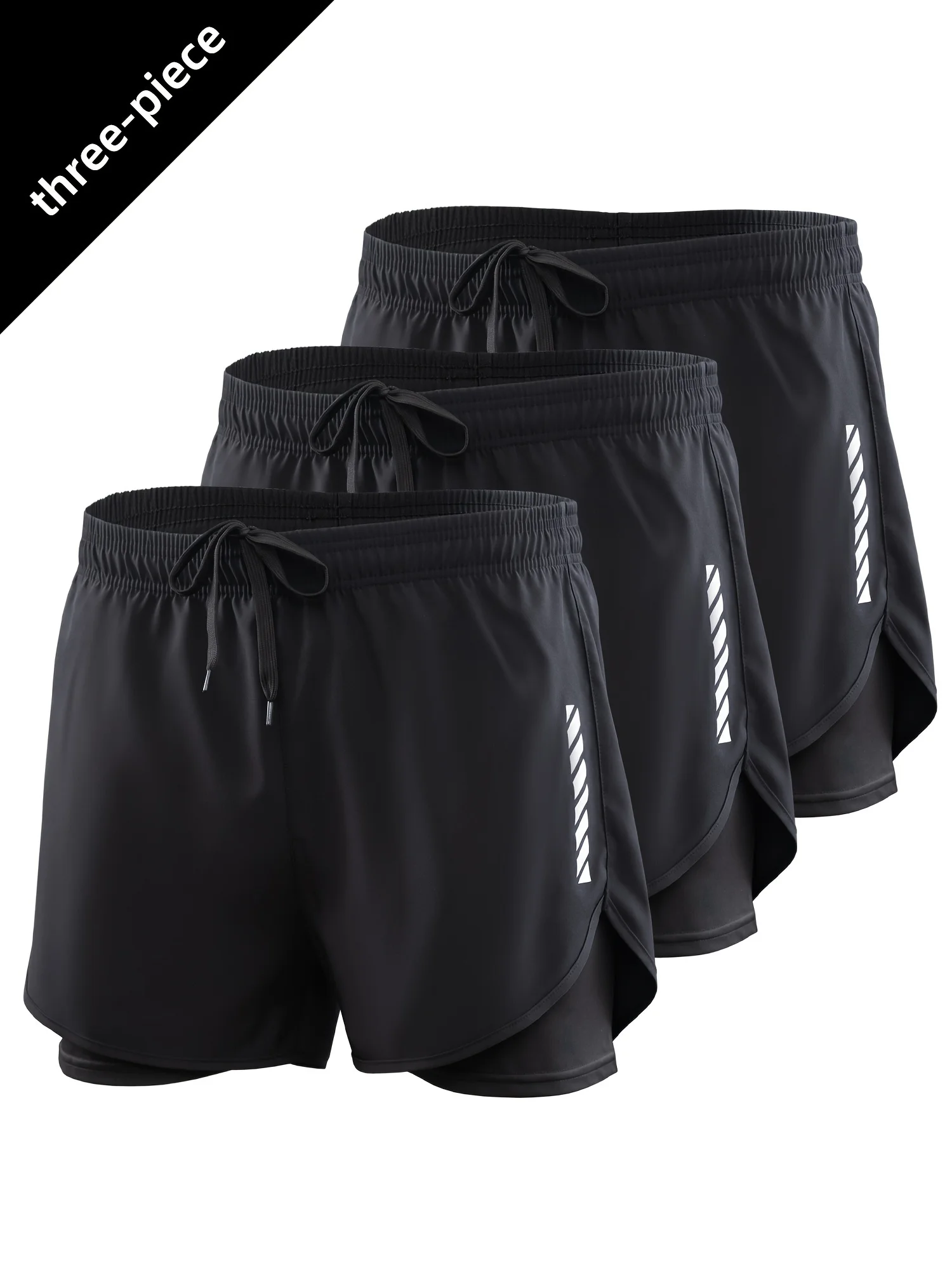 

Men's running shorts 2025 new summer and autumn fitness marathon training lined with fake two pants