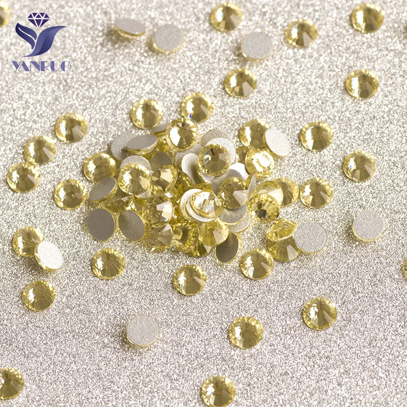 2058NoHF 1440pcs Jonquil Nail Charm Glass Flatback Rhinestones DIY Nail Art Decorations Glitter Design Crystal MakingAccessories