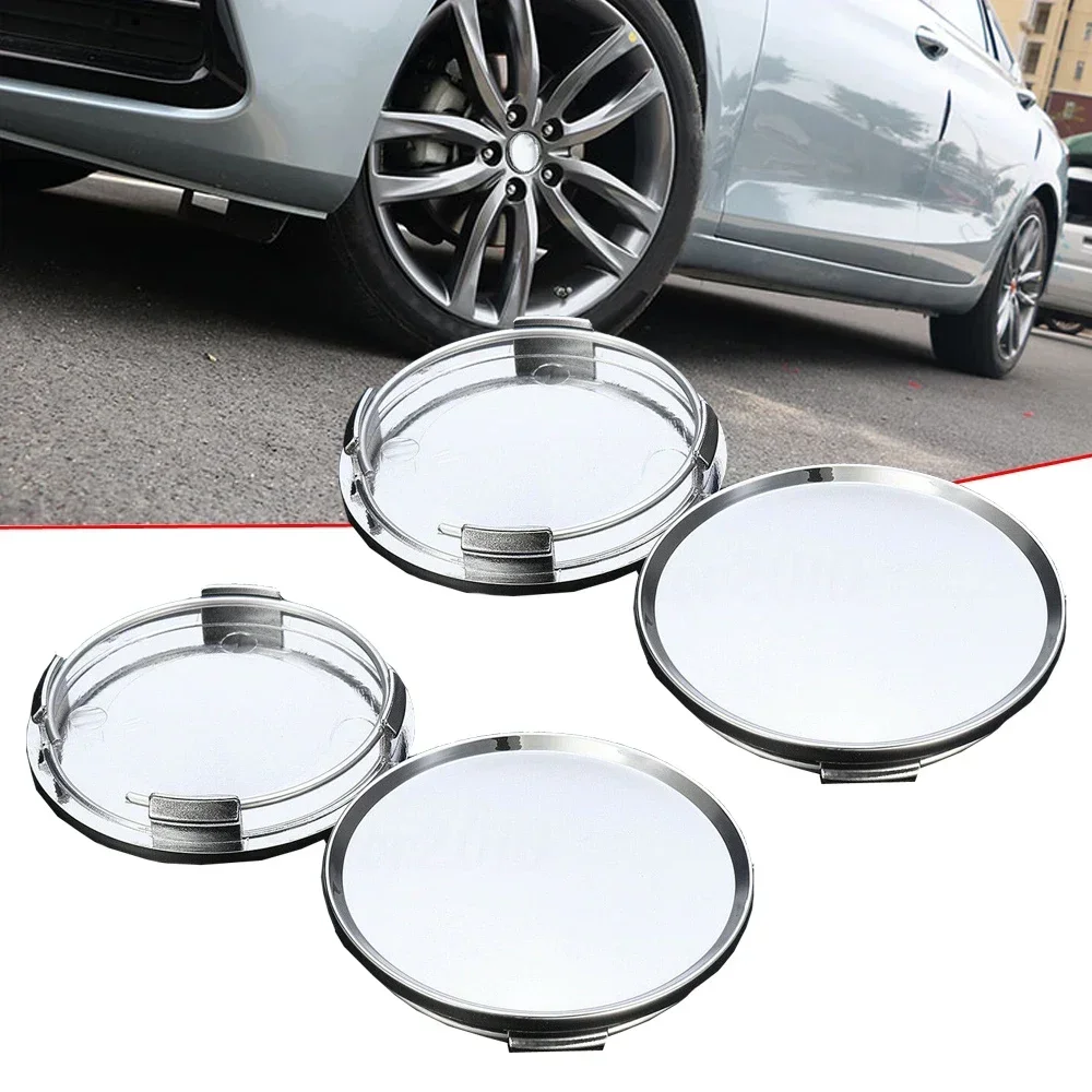 4Pcs 63mm Silvery Universal Vehicle Car Wheel Center Caps Cover Tyre Tire Rim Hub Cap Wheel Spacers Accesorios Para Automóvil