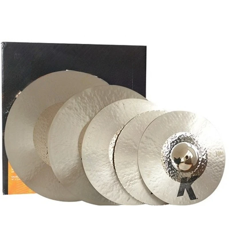 Cymbal Set 5 Pieces,  Compatible, Complete Drum Cymbals, Hi-Hat Crash Ride Series, Professional Quality Sound