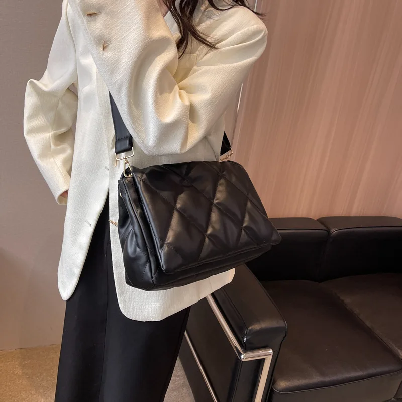 حقيبة يد عصرية رائجة، حقيبة كتف عريضة متعددة الاستخدامات كاجوال، حقيبة نسائية ذات سعة كبيرة #3