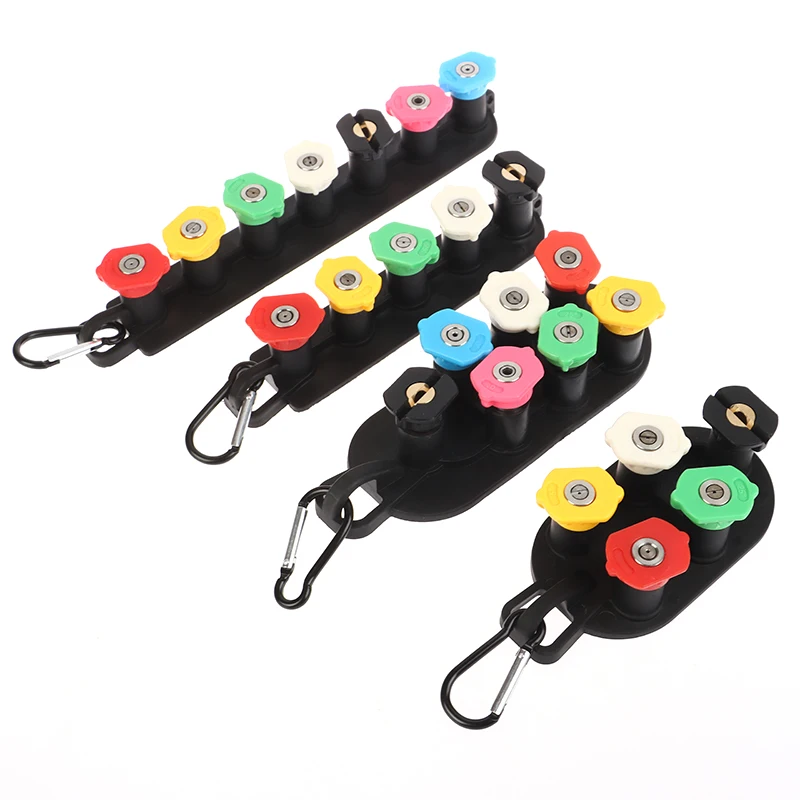 

Multi Functional High Pressure Washer Tips Set With Nozzle Holder 5/7 Nozzle Tips 1/4 Inch Quick Connector DIY Accessories