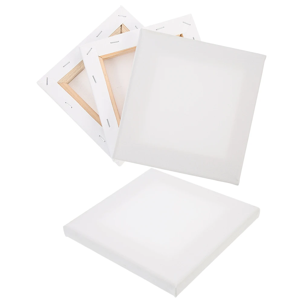 

4pcs Blank Wooden Canvas Boards For Painting Oil Acrylic Large Diy Art Drawing Panels Teens Kids Home Practice Wood Canvas