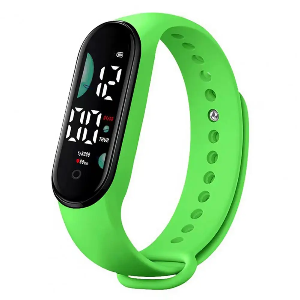 M9 Kids Electronic Watch LED Touch Control Waterproof Week Time Display Lightweight Men Women Sports Bracelet