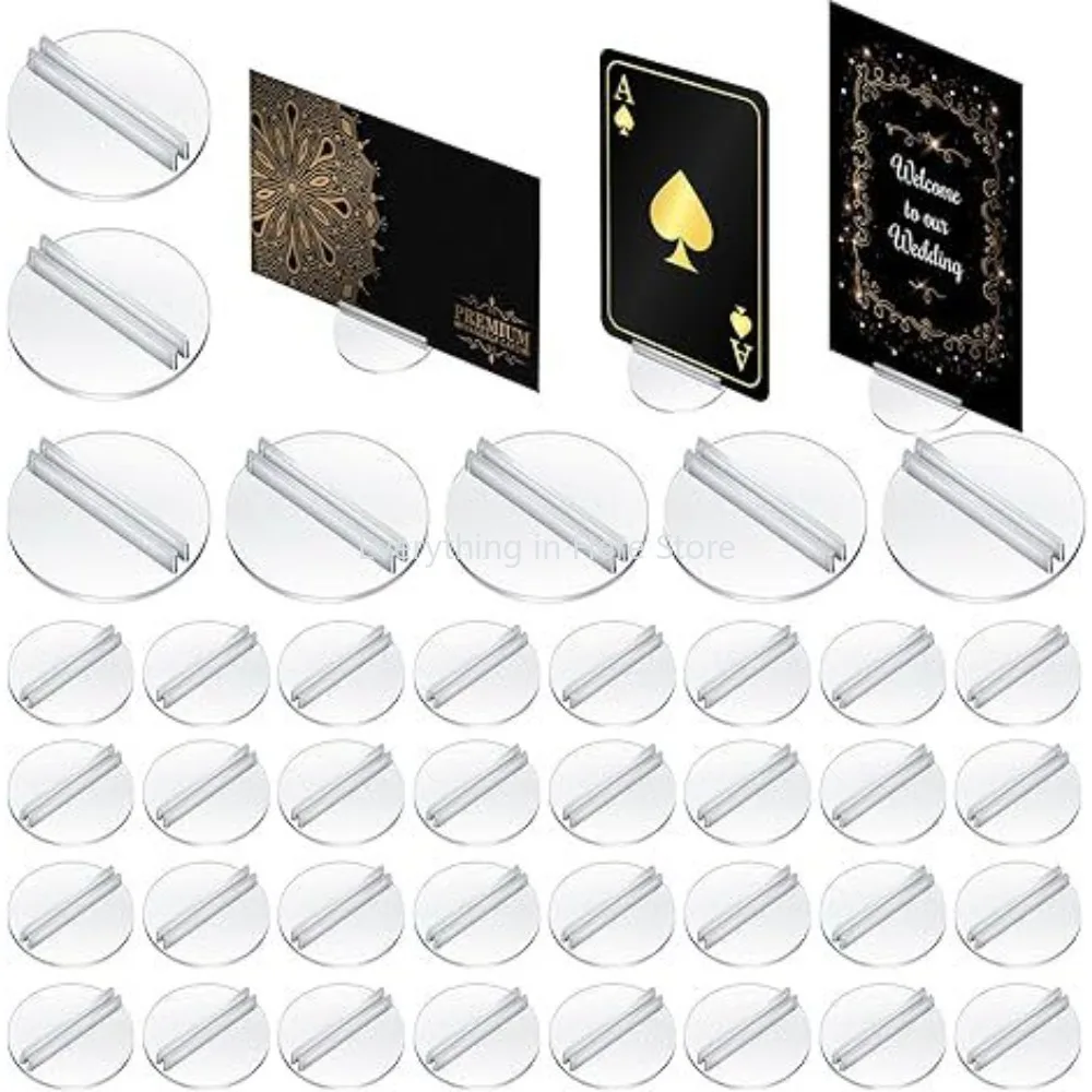 100pcs Card Base Stand Clear Display Shelves Name Card Holder Plastic Desk Accessories Board Game Accessories
