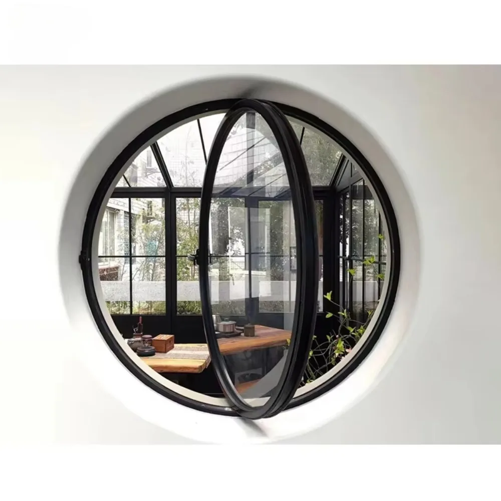 Customizable aluminum frame round glass skylight