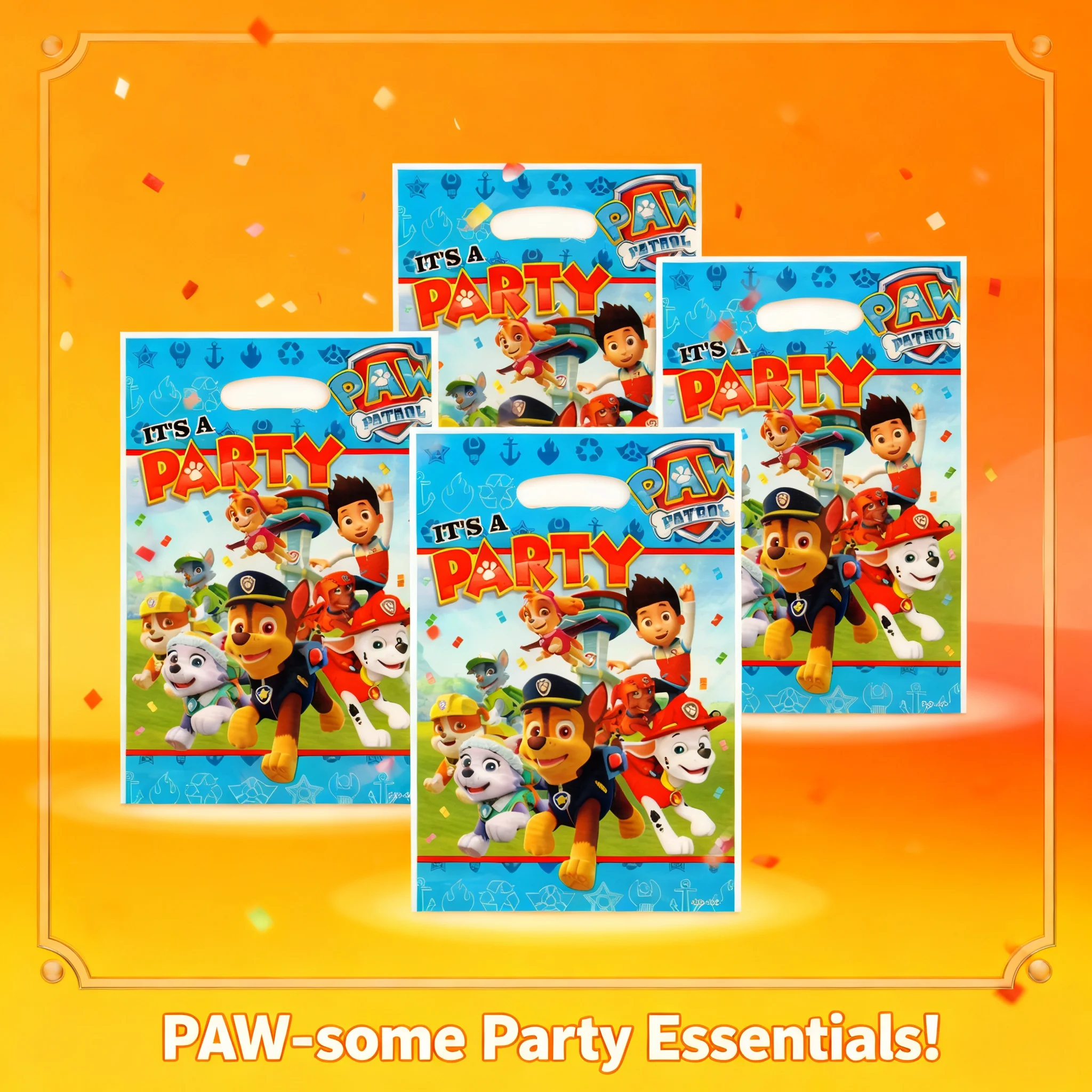 Paw Patrol Party Gift Bags Plastic Candy Loot Bags 10/20/30Pcs for Kids Boys Girls Birthday Decoration Baby Shower Supplies
