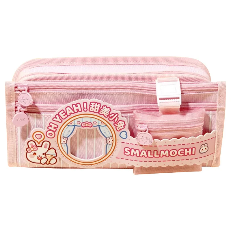 1 Pcs Kawaii Pencil Case small mochi School  Box  Bag  Supplies Stationery