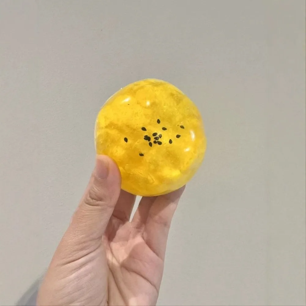Crunchy Egg Yolk Pastry Squeeze Crackling Anxiety Relief Dessert Squishy Hand Relax Sound Effects Handmade Ball for Adults