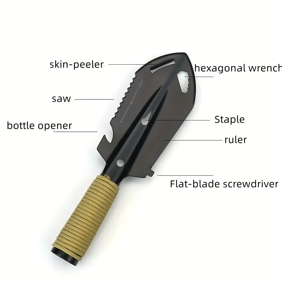 Lightweight Backpacking Trowel with Carrying Pouch - Ideal for Hiking, Digging,fishing， Gardening, and Camping Outdoors